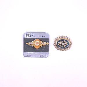 Set of Two Vintage Cameo Style Pins!